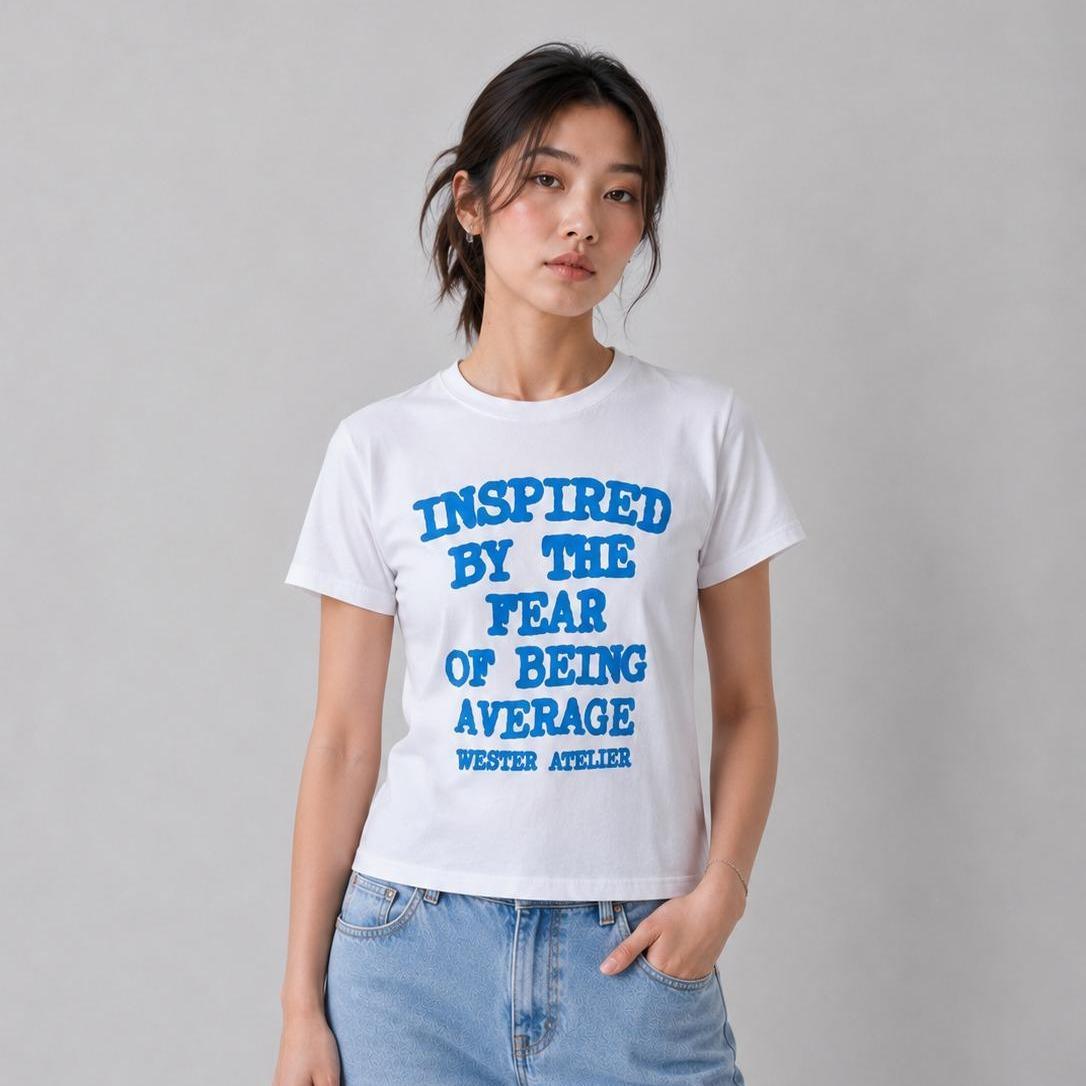 WESTER.ATELIER - Áo Baby Tee Nữ Form Suông Nhẹ Vải 200gsm In Huy Hiệu Vintage Phong Cách Học Đường - BBBX2