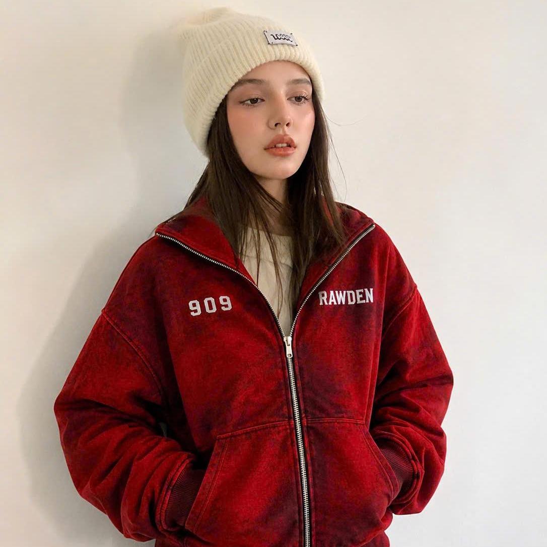 WESTER.ATELIER - Áo Khoác Hoodie Unisex 2 Lớp Chần Phao Cốt Tin Đính Nút Kim Loại Khóa Kéo Trùm Nón - JK03